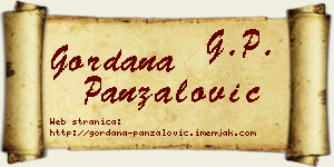 Gordana Panzalović vizit kartica